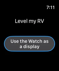 Apple Watch app with the Use the Watch as a display button.